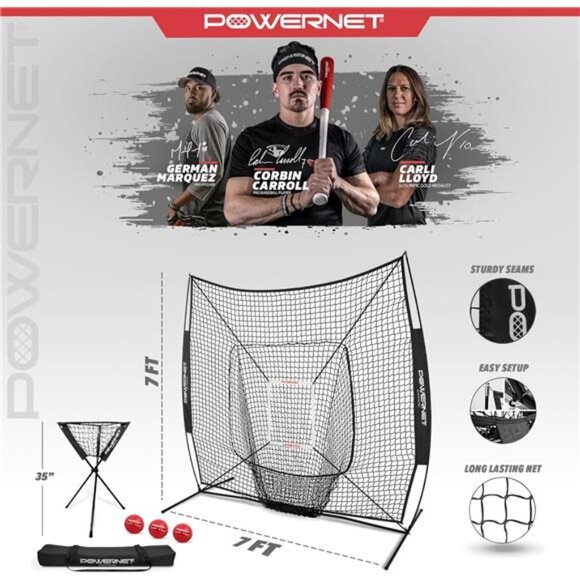 Corbin Carroll DLX Combo 6Piece Set for Baseball Softball|7x7 PracticeNet Bundle - Picture 2 of 7